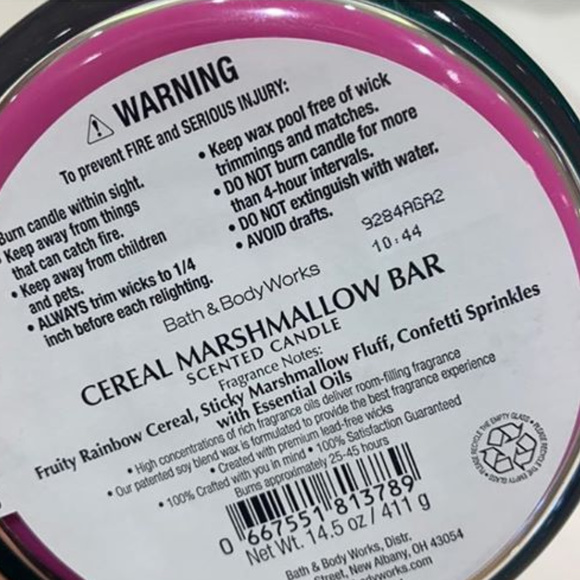 Bath & Body Works Other Cereal Marshmallow Bar 3 Wick Candle Poshmark